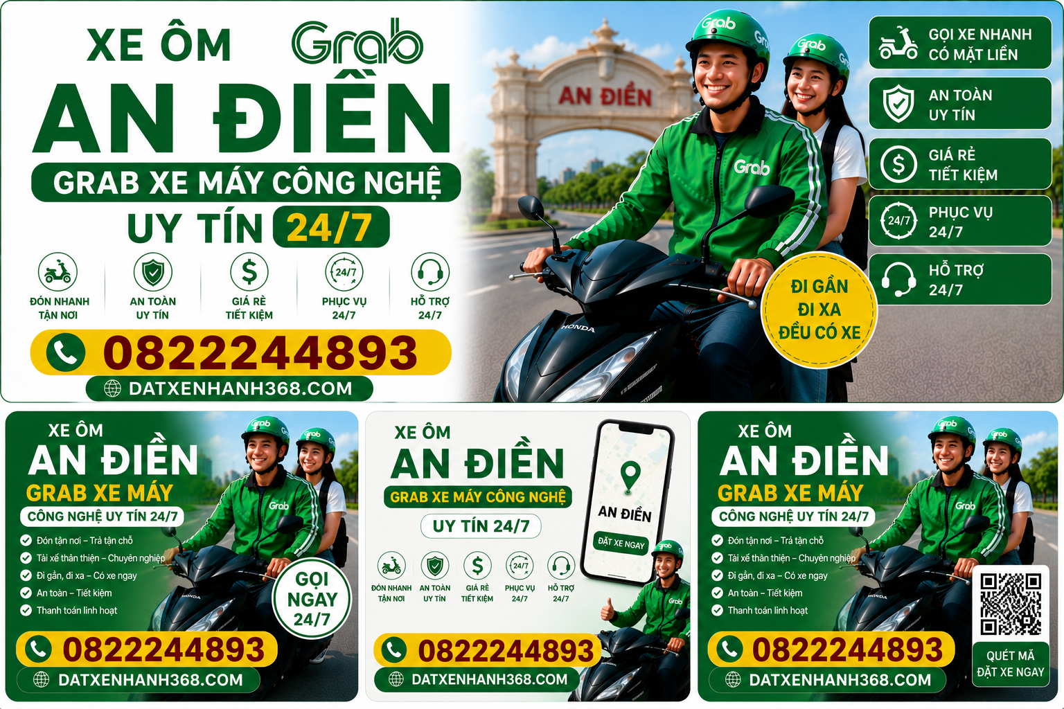 XE ÔM AN ĐIỀN ☎️ GRAB XE MÁY CÔNG NGHỆ UY TÍN 24/24