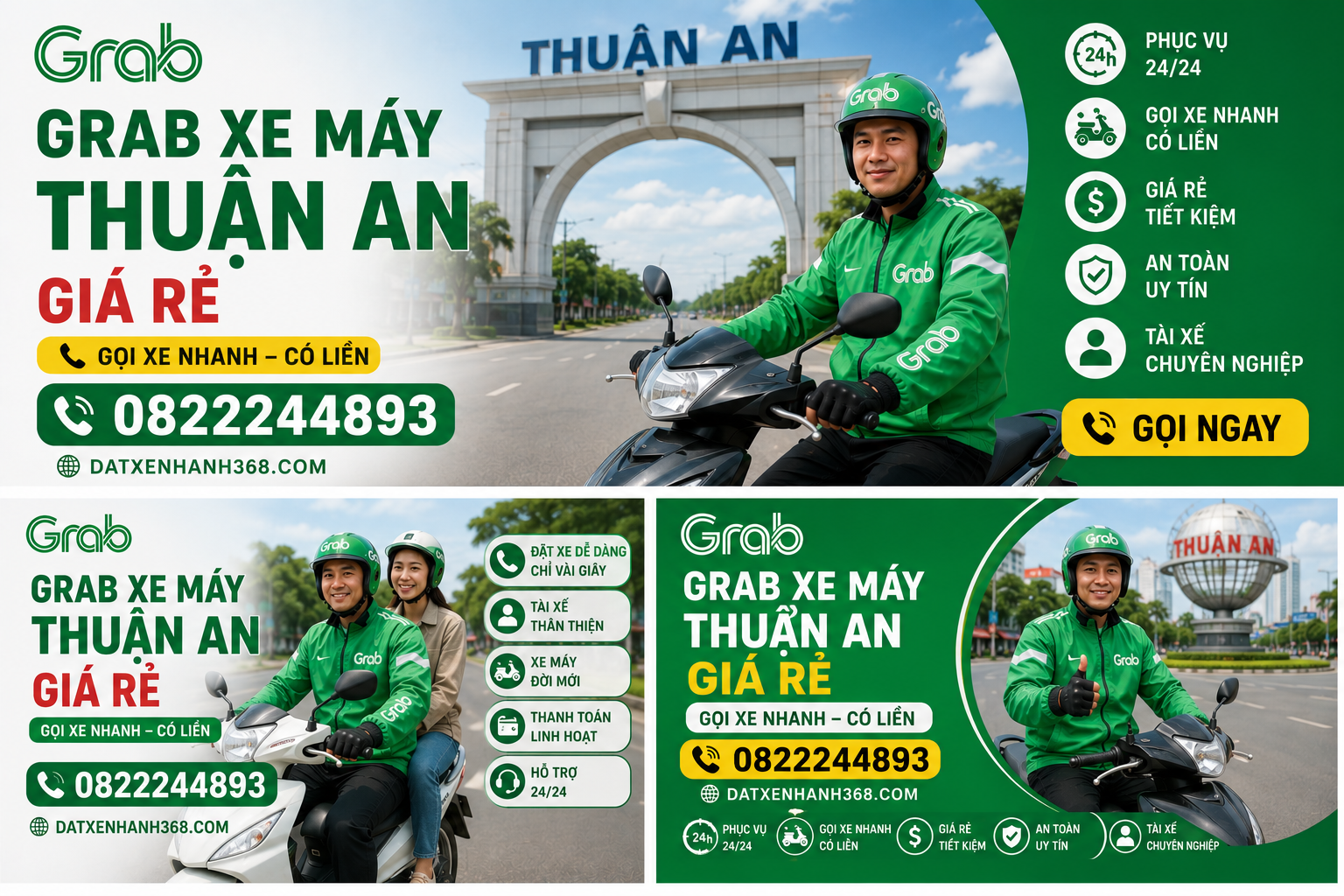 GRAB XE MÁY THUẬN AN GIÁ RẺ ☎️ GỌI XE NHANH CÓ LIỀN