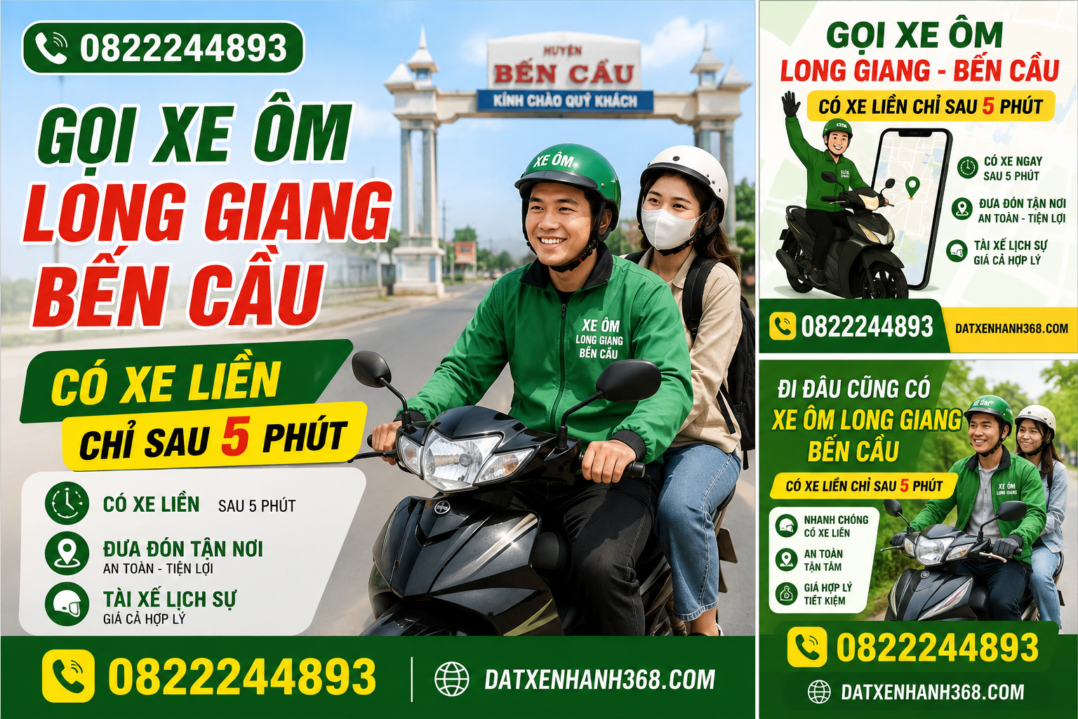 GỌI XE ÔM LONG GIANG BẾN CẦU ☎️ CÓ XE LIỀN CHỈ 5 PHÚT
