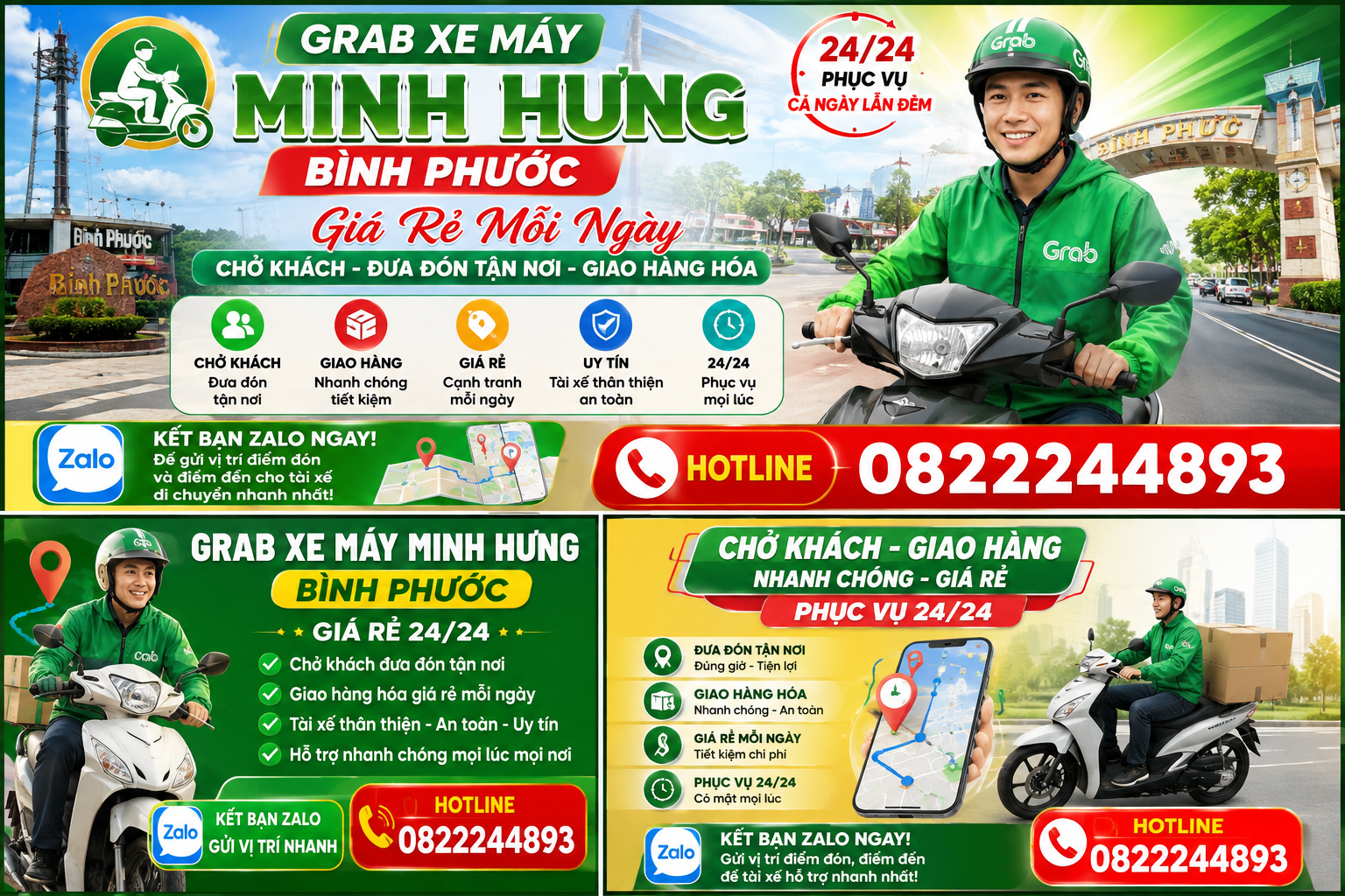GRAB XE MÁY MINH HƯNG - HỖ TRỢ ĐƯA ĐÓN TẬN NƠI 24/24
